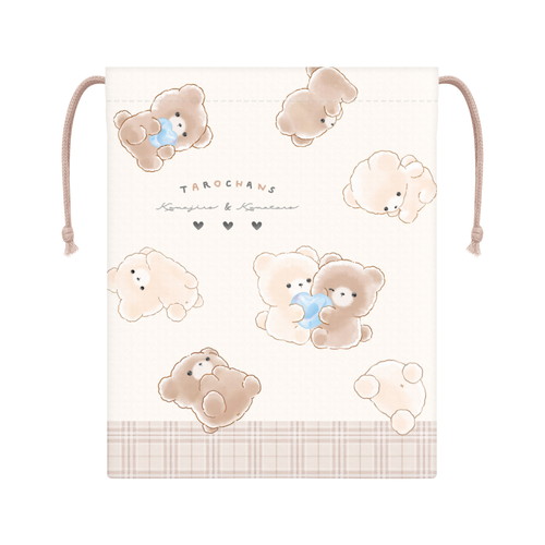 #クラックス ランチ雑貨 マチ付き巾着  タロチャンズ･クマタロズ 136085