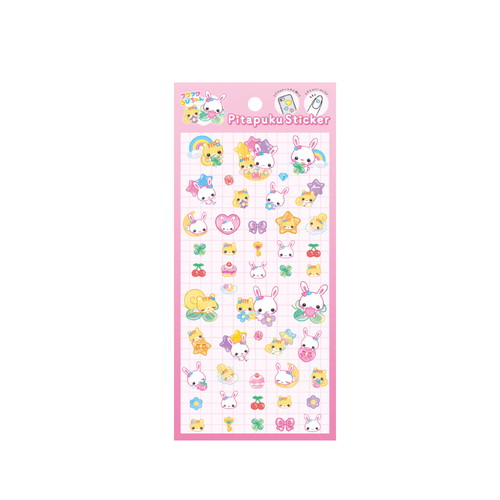 #クラックス シール ピタプクステッカー  フワフワらびちゃん 136374