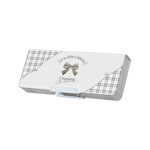 #クラックス 収納用品 コンパクトペンケース 両面開き チャーミングリボン 137593