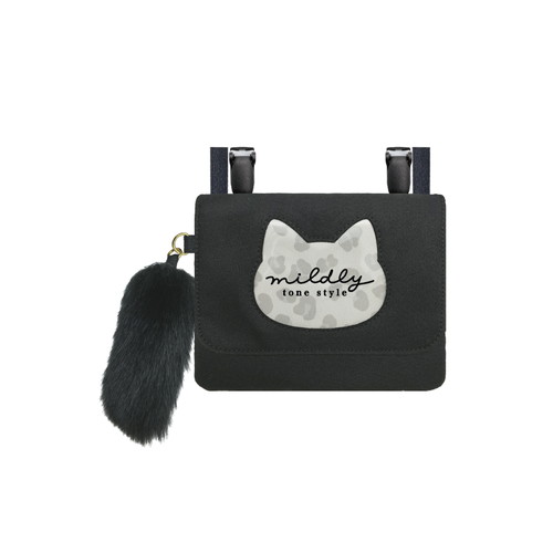 #クラックス 身辺雑貨 ポシェットポケット  モノトーンキャット 137603