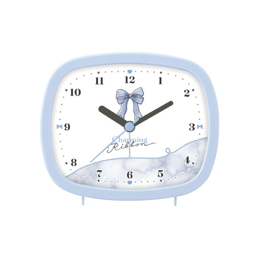 #クラックス 生活雑貨 スクエアライトクロック  チャーミングリボン 138014