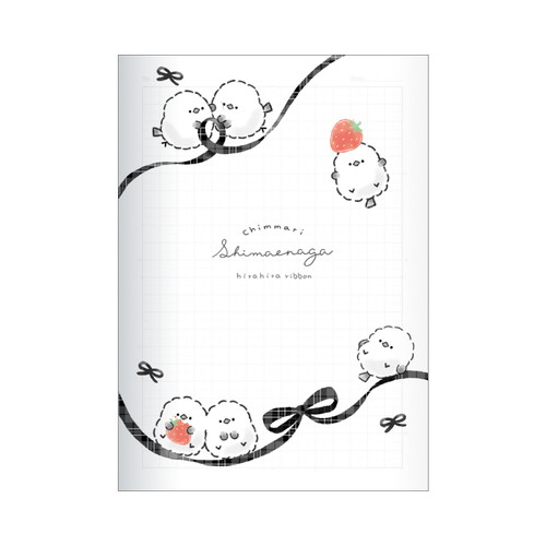 #クラックス ノート チンマリシマエナガミルキークリアノート 方眼 リボン 138150