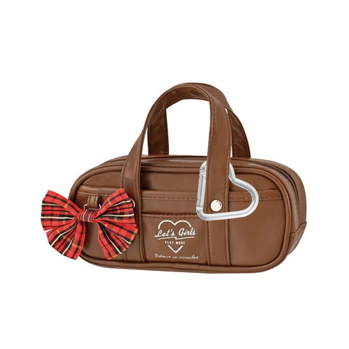 #クラックス 収納用品 スクバ風ペンケース  ブラウン 138195