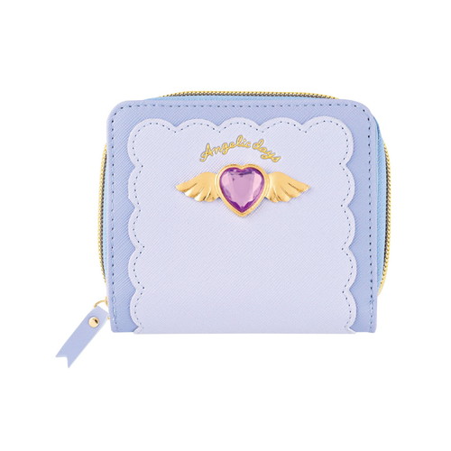 #クラックス 身辺雑貨 二つ折り財布  ハートビジュー･ブルー 138887