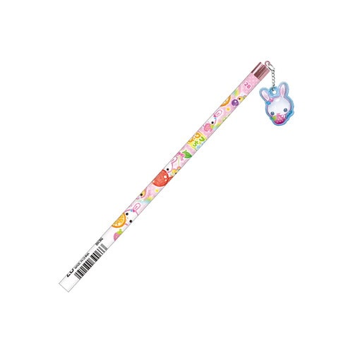 #クラックス 鉛筆 うるちゅるチャーム付き鉛筆 2B フワフワラビチャン 139063