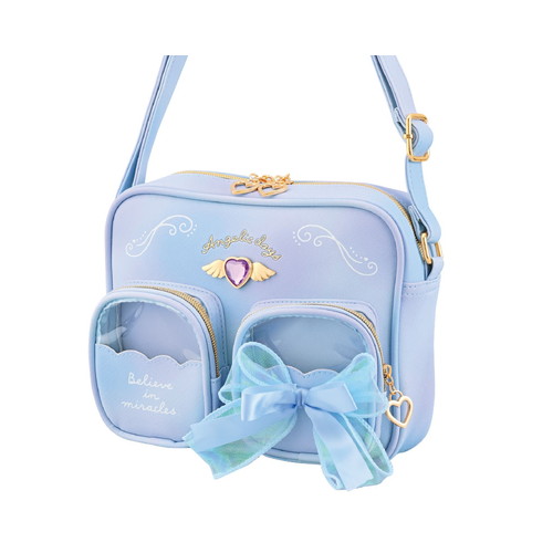 #クラックス 身辺雑貨 ジュニア合皮ミニショルダーバッグ  ブルー･ニコポケ 139503