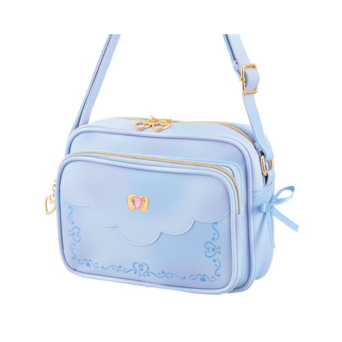 #クラックス 身辺雑貨 ジュニア合皮ミニショルダーバッグ  ブルー･スカラップ 139510