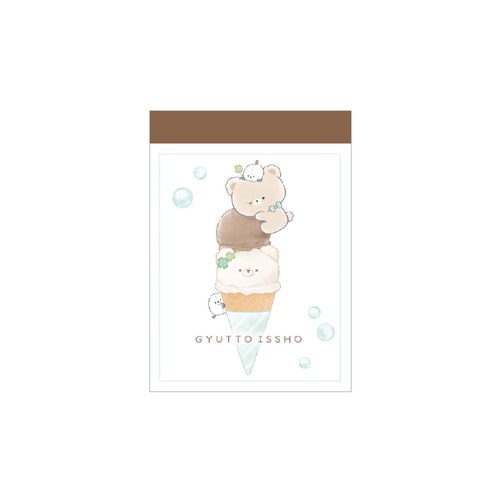 #クラックス メモ帳 ぎゅっといっしょミニメモ  アイスクリーム 139826