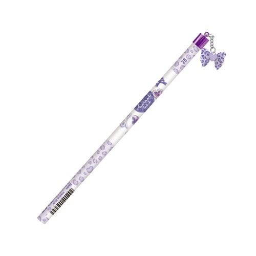 #クラックス 鉛筆 ギャルリボンチャーム付鉛筆 2B パープル 140129