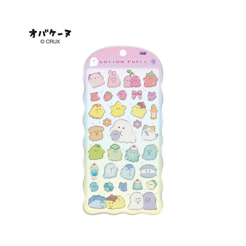 #クラックス ステッカー コットンパフィーシール  オバケーヌ／カラフル 142452