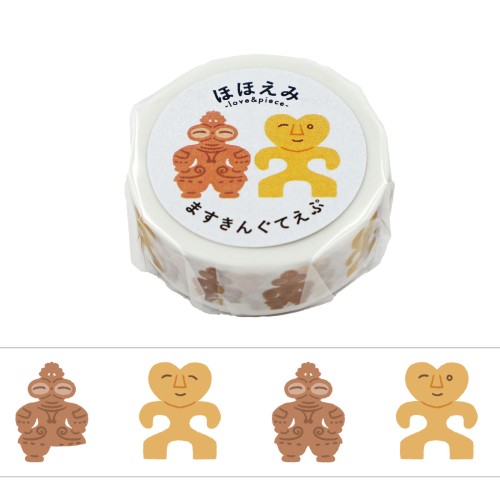 #ワールドクラフト マスキングテープ ほほえみマスキングテープ 5m巻 土偶 HMT-012
