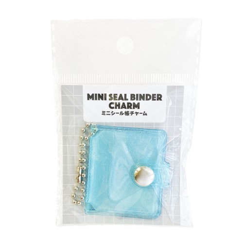 #ワールドクラフト 身辺雑貨 ミニシール帳チャーム ポケット6枚入 ブルー MSEB-001
