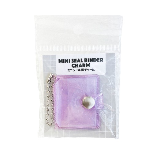 #ワールドクラフト 身辺雑貨 ミニシール帳チャーム ポケット6枚入 パープル MSEB-002