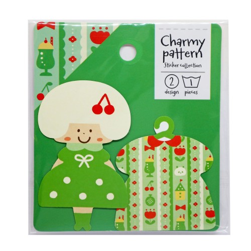 #ワールドクラフト(国内販売のみ） シール mizutama charmy patternステッカーセット 2枚入 メロンソーダちゃん MZ-SE-002