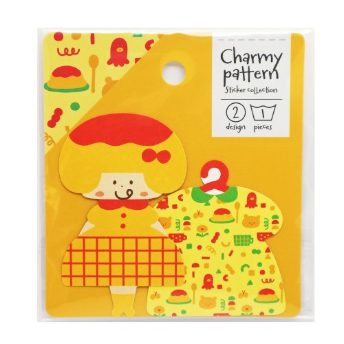 #ワールドクラフト(国内販売のみ） シール mizutama charmy patternステッカーセット 2枚入 オムライスちゃん MZ-SE-003
