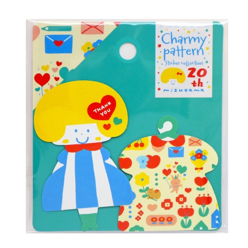 #ワールドクラフト(国内販売のみ） シール mizutama charmy patternステッカーセット 2枚入 うきうきちゃん MZ-SE-004