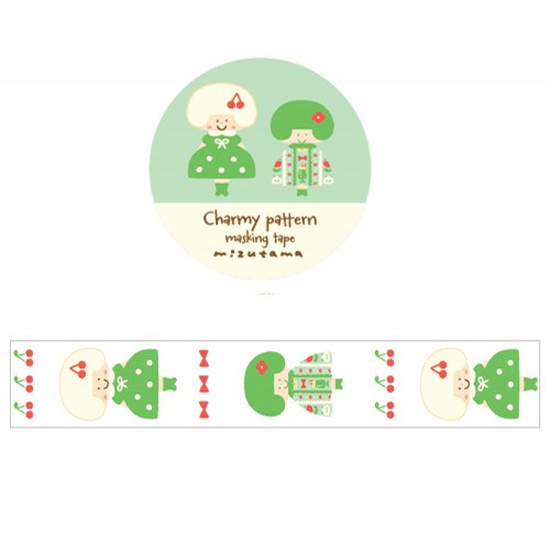 #版権(国内販売のみ） マスキングテープ mizutama Charmy patternマスキングテープ ★ メロンソーダちゃん MZ-MT-003