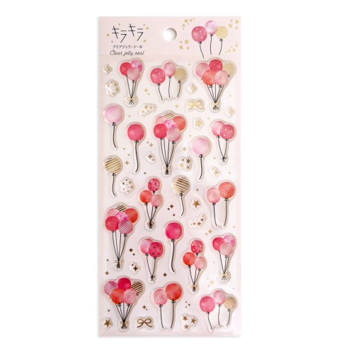 #ワールドクラフト シール キラキラクリアジェリーシール  Balloon KJS-001