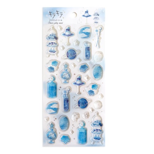 #ワールドクラフト シール キラキラクリアジェリーシール  Blueteaparty KJS-004