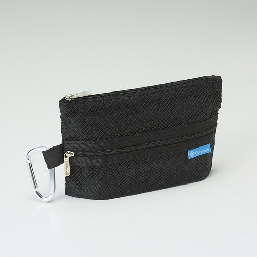 #ガルフストリーム メッシュケース メッシュ＆ジップマルチケースミニ カラビナ付 ブラック MMC-MN-01