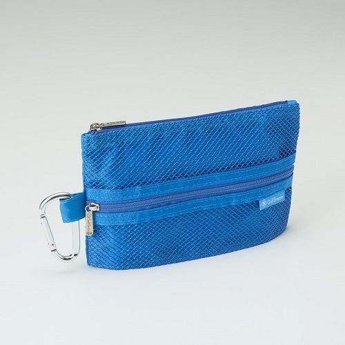 #ガルフストリーム メッシュケース メッシュ＆ジップマルチケースミニ カラビナ付 ブルー MMC-MN-05