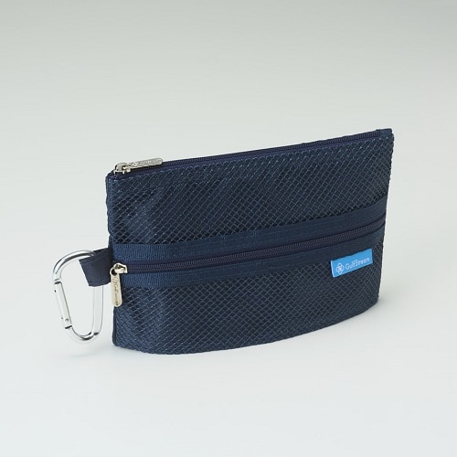 #ガルフストリーム メッシュケース メッシュ＆ジップマルチケースミニ カラビナ付 ネイビーブルー MMC-MN-06