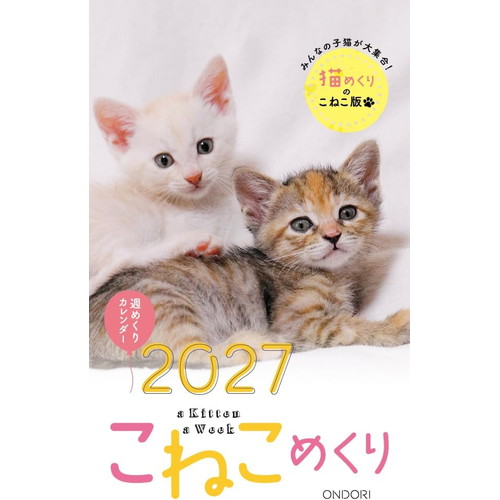 #中央経済社  こねこめくり 27年度版 カレンダー 卓上   CK-C27-03