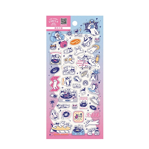 #大阪フロンティア シール CREATORS･CIRCUS･透明シール  黑白小姐 CS37351