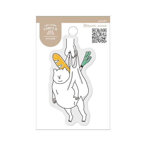 #大阪フロンティア シール CREATORS･CIRCUS･ステッカー  レジ袋ねこ CS37378