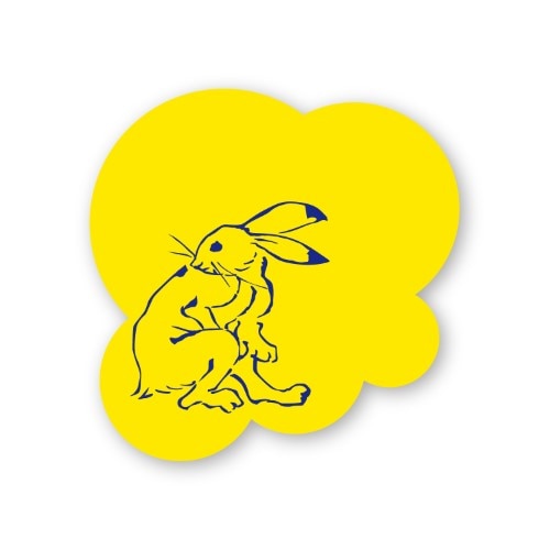 #komamono 付箋 ビビッと！鳥獣戯画ダイカット付箋  うさぎ KO905890