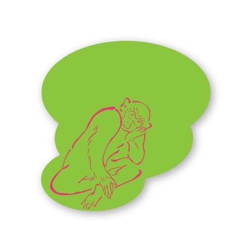 #komamono 付箋 ビビッと！鳥獣戯画ダイカット付箋  さる KO905920