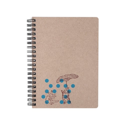 #komamono ノート ビビッと！鳥獣戯画リングノート B6 うさぎ・かえる KO905975