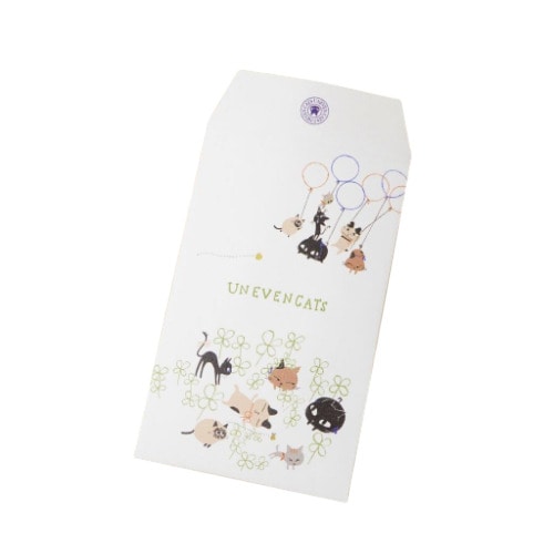 #木野瀬印刷  ポチ袋（小）  UNEVEN CATS　clover PB-01068