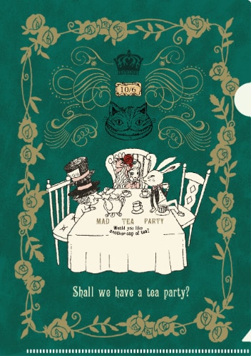 #木野瀬印刷(国内販売のみ) Shinzi Katoh クリアファイル A5 アリス MAD TEA PARTY ACF-02058