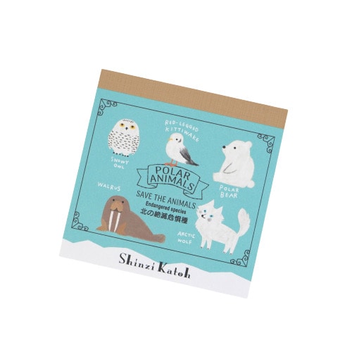 #木野瀬印刷 Shinzi Katoh ブロックメモ  北の絶滅危惧種 BM-01039