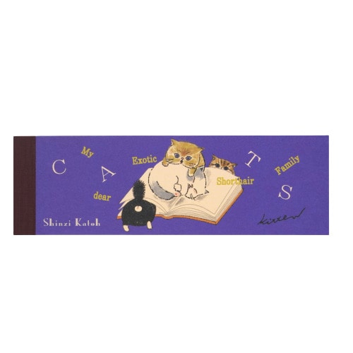 #木野瀬印刷  一筆メモ My dear cats 100枚　4柄 読書 IM-01044