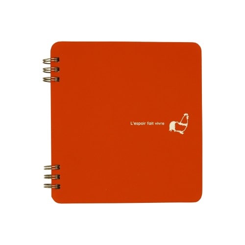 #komamono ノート futairo･リングノート スクエア オレンジ×ブラウン KO630738