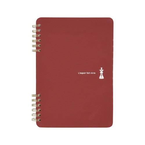 #komamono ノート futairo･リングノート B6 レッド×ブラウン KO630769