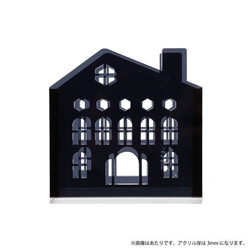 #komamono 印章用品 街並みスタンプフレーム クリアスタンプ付 L ブラック KO631001