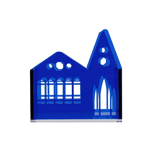 #komamono 印章用品 街並みスタンプフレーム クリアスタンプ付 L ブルー KO631018