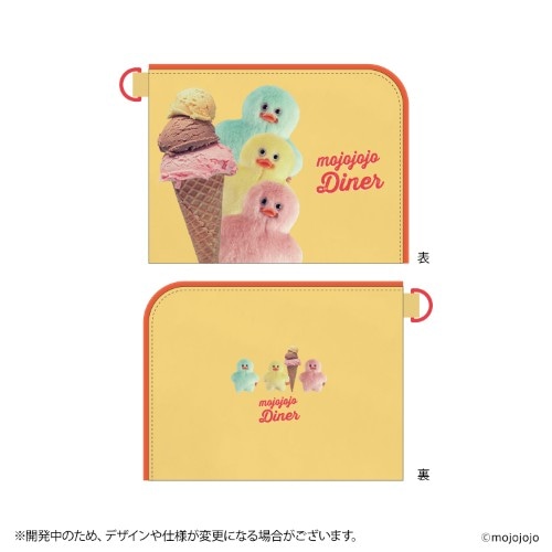 #日本出版販売(国内販売のみ） 身辺雑貨 mojojojo Diner フラットポーチ  オレンジ IP634255