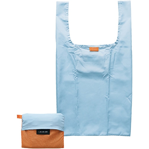 #エルコミューン 身辺雑貨 ローリエ ツートーン エコバッグ  Saxe×Orange EBA-211