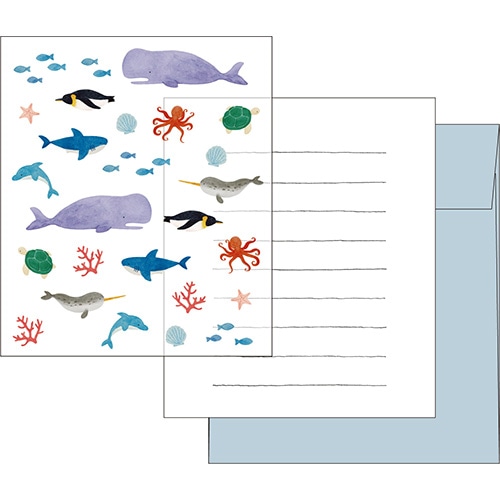#エルコミューン レター ハッテ レターセット  Marine LTS-118
