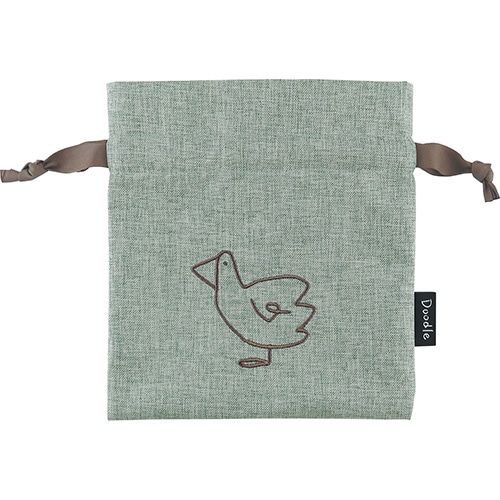 #エルコミューン ランチ関連小物 ドゥードゥル･ミニ巾着袋  Duck LNC-1603