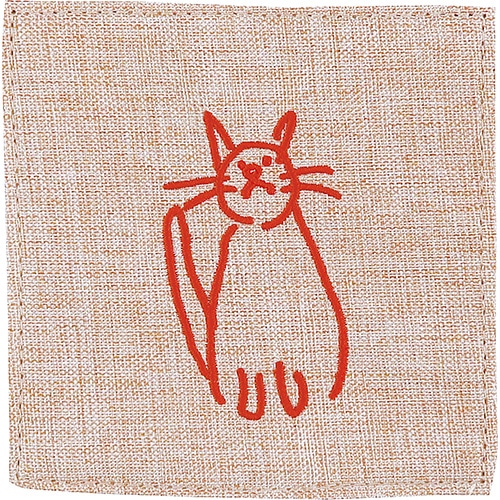 #エルコミューン キッチン雑貨 ドゥードゥル･刺繍コースター  キャット KIN-108