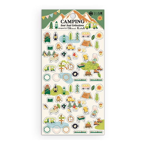 #シール堂 シール シートシール  CAMPING ks-ss-10015