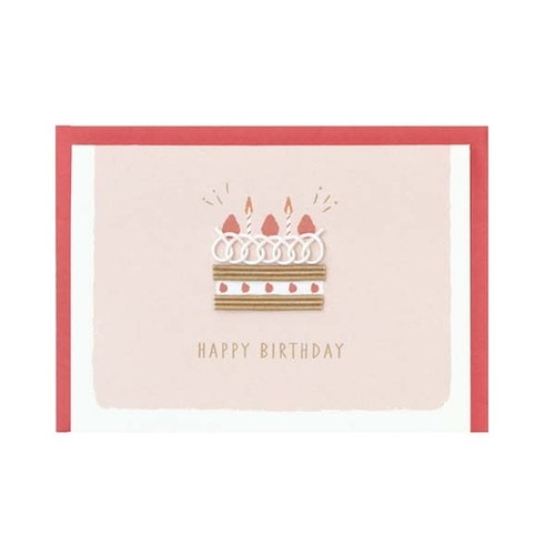 #ラボクリップ レター 水引ワークス･ミニカード カード･封筒各1枚入 ケーキ MWMN01-CK