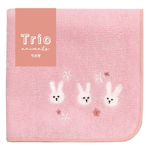 #ラボクリップ 身辺雑貨 トリオ･タオルハンカチ  ウサギ TRTH01-US
