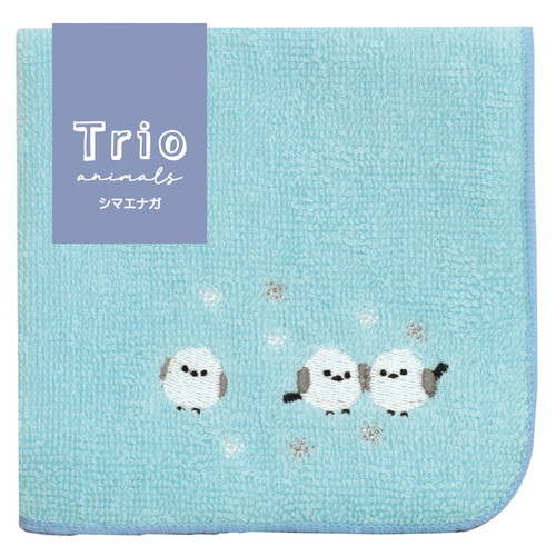 #ラボクリップ 身辺雑貨 トリオ･タオルハンカチ  シマエナガ TRTH01-SM