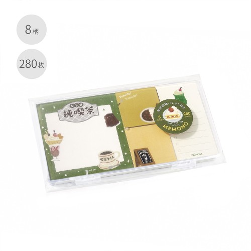 #ビージーエム メモ帳 MEMONO 8design･280Sheet レトロ散策 BE-B011